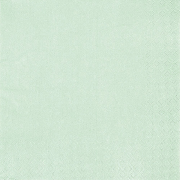 20er Pack Servietten Modern Colors in Mintgrün mit Glanzeffekt, 33 x 33 cm.