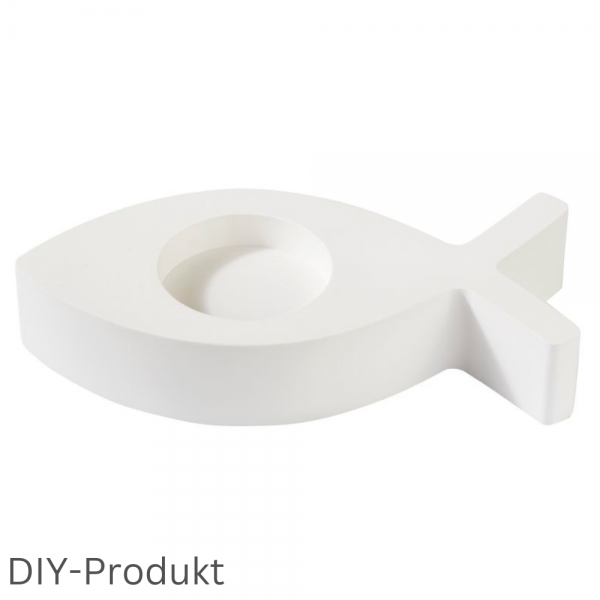 Silikonform, Gießform Teelichthalter Fisch, 13,5 cm.