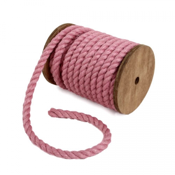 5 Meter Sizo®Jute Kordel in Rosa, 7 mm.