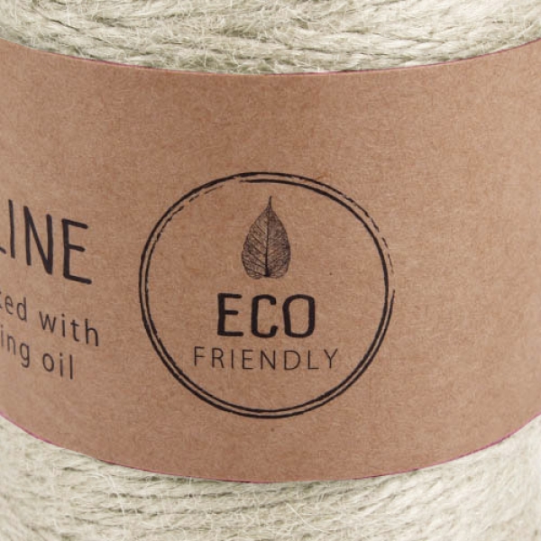 150 Meter Sizo®Jute Schnur in Wollweiß, 3 mm.
