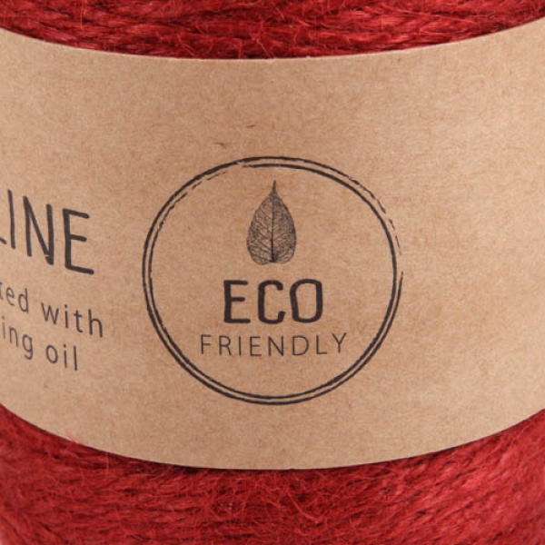 150 Meter Sizo®Jute Schnur in Rot, 3 mm.