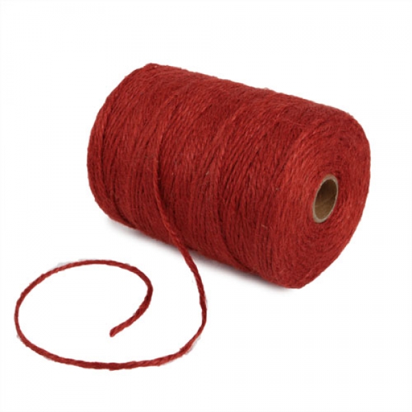150 Meter Sizo®Jute Schnur in Rot, 3 mm.