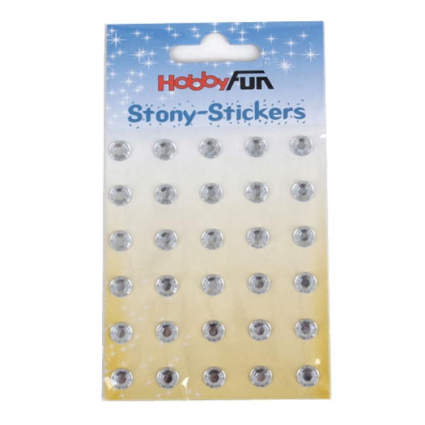 Sticker Steinchen in Strass Optik, 8 mm.
