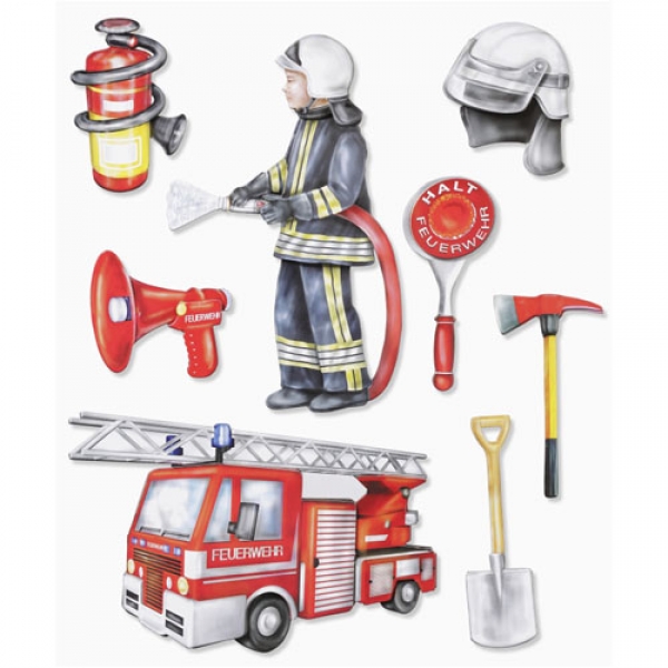 XXL 3D-Sticker Feuerwehr.