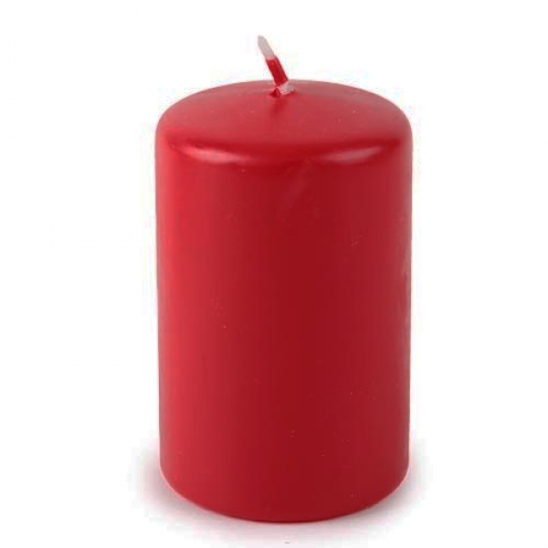 Stumpenkerze für Adventskränze in Rot, 80 x 48 mm.