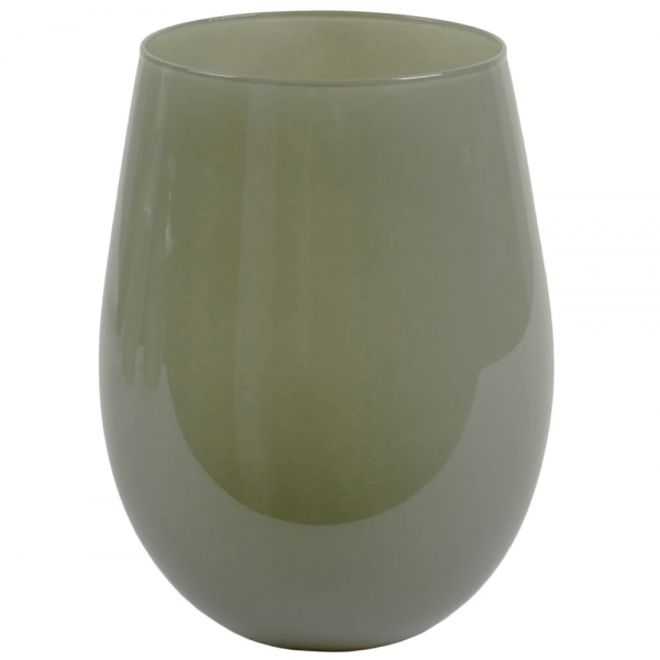 Glas Windlicht in Pistaziengrün, 12 cm.