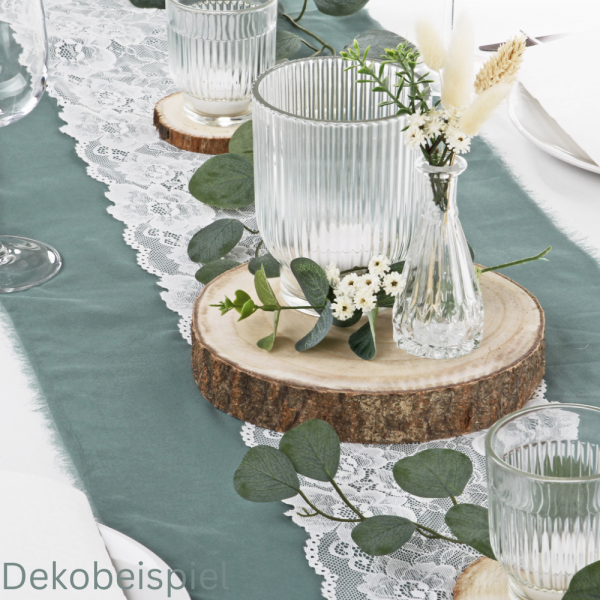 Dekobeispiel mit dem Tischdeko Paket Hochzeit