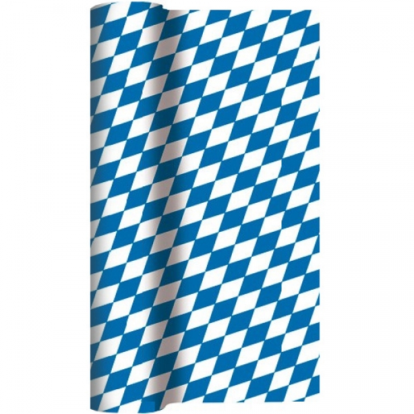 4,9 Meter Papier Tischläufer bayrische Raute, 40 cm.