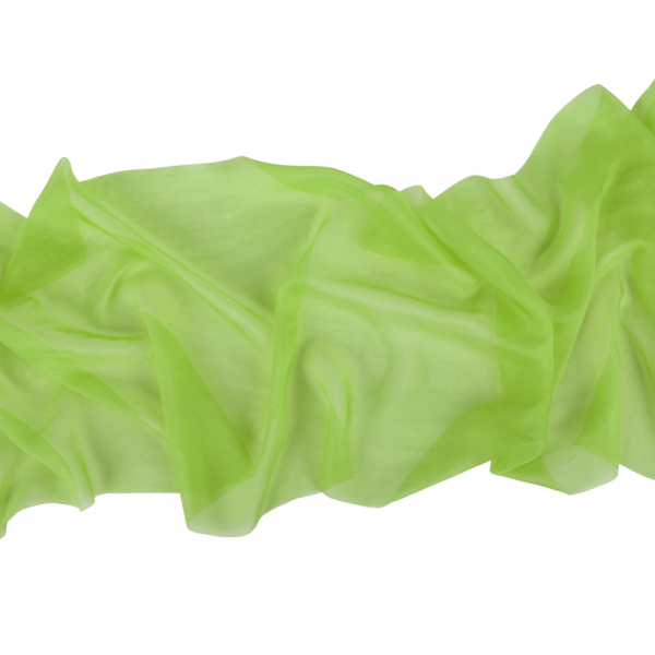 5 Meter Chiffon Tischläufer, hauchdünn, in Hellgrün, 35 cm.