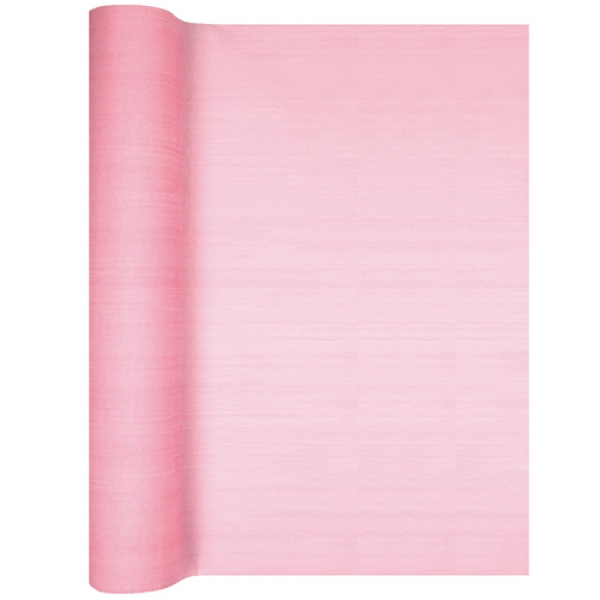4,9 Meter Airlaid Papier Tischläufer Taufe, Struktur in Rosa, 40 cm breit.