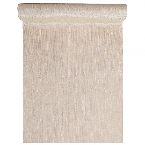 2,5 Meter Velours Tischläufer Glamour in Creme/Gold, 28 cm 1
