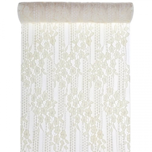 Dekobeispiel Tischläufer Spitze in Creme, 28 cm