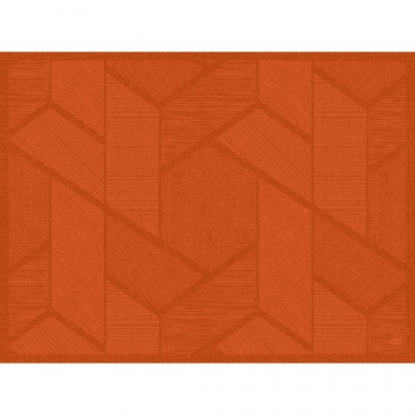 Duni Dunicel Tischsets Elwin Mandarin, 30 x 40 cm mit Muster Ton in Ton.
