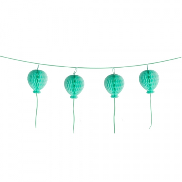 1,8 Meter Wabenballgirlande in Mint